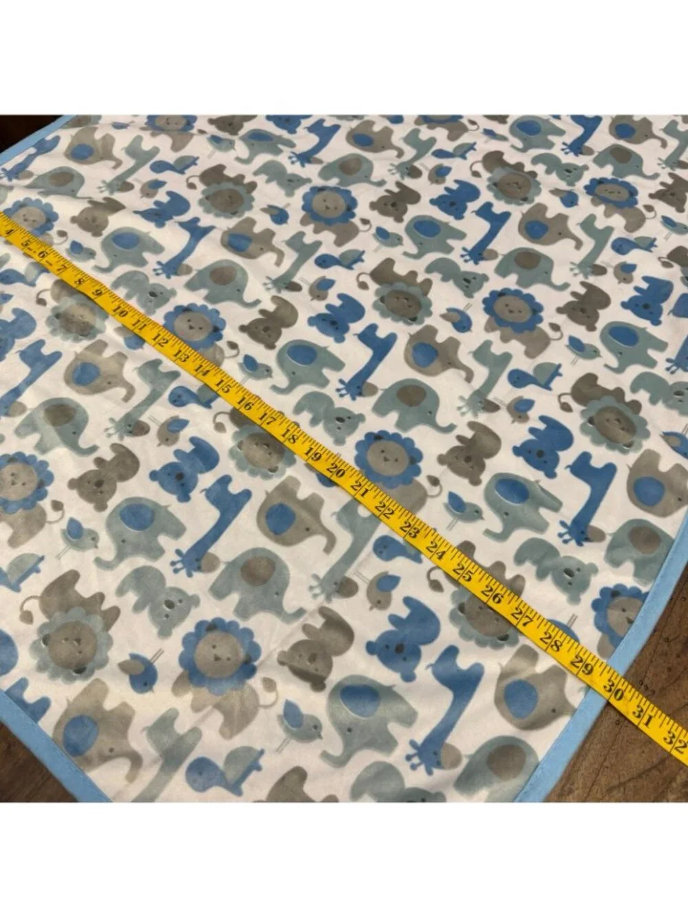 Baby Blue Jungle Theme Blanket